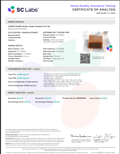 Xite Butter Cream Caramels 30mg