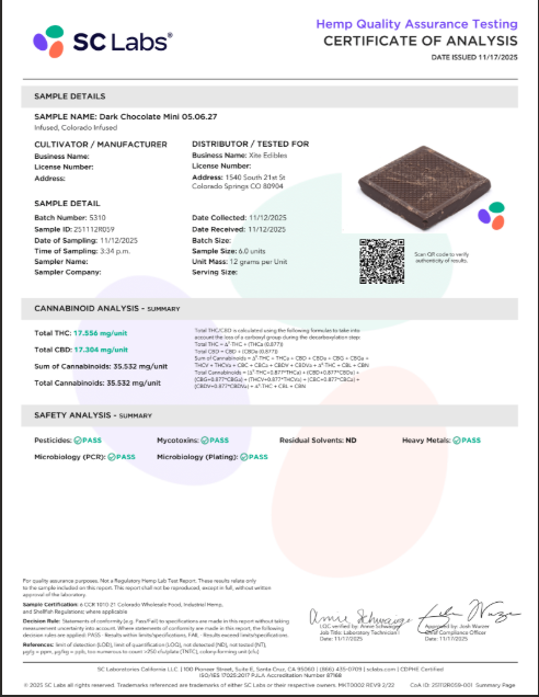 Xite Chocolate Minis 30mg