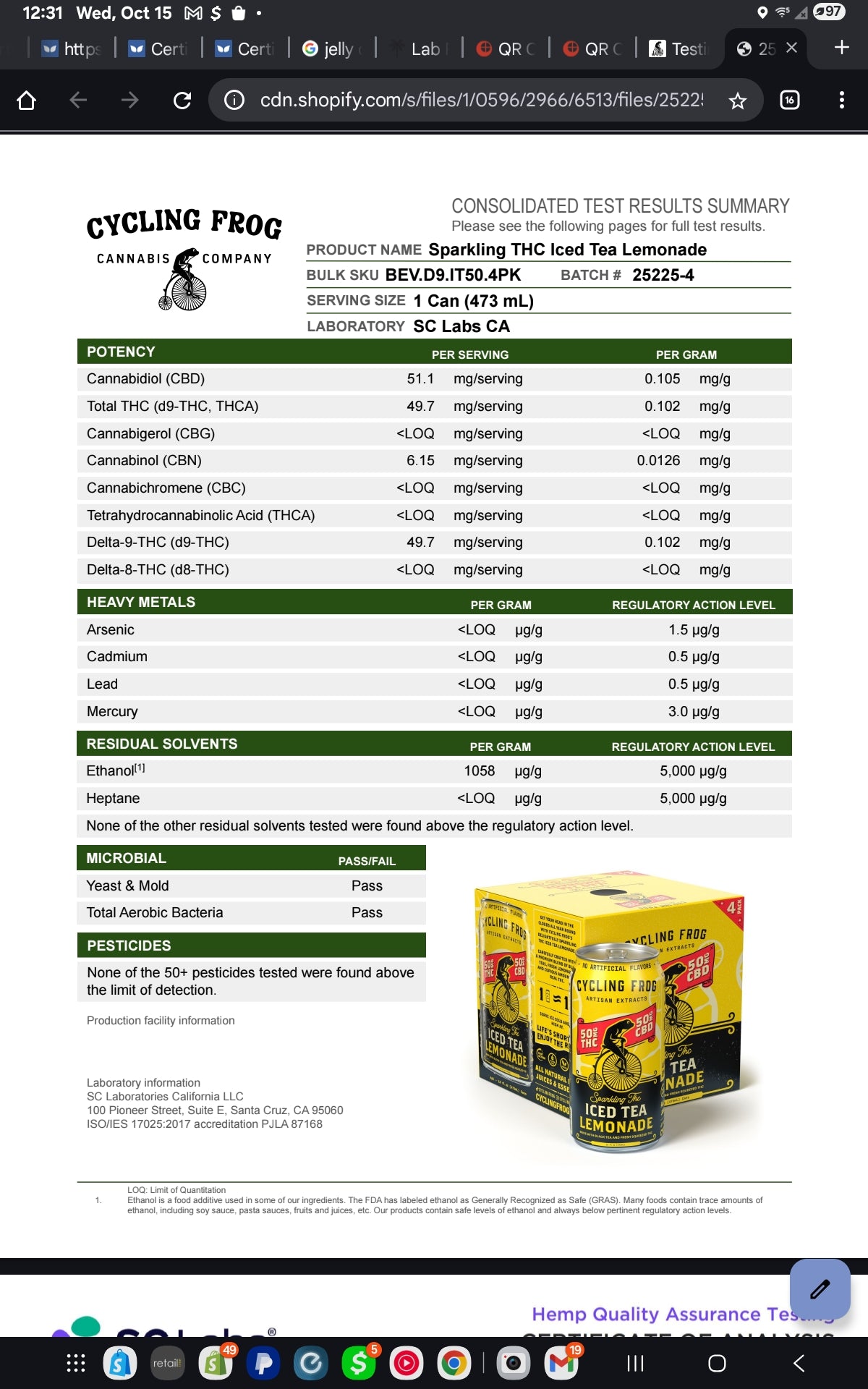 Cycling Frog Lemonade