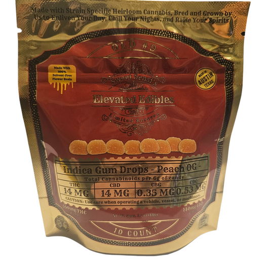 Elevated Edibles Indica Gum Drops (Peach OG) 10pk