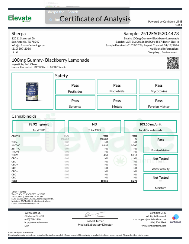 Sherpa 100MG Gummy (1ct)
