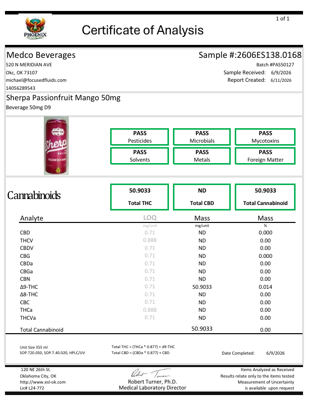 Sherpa 100mg THC Seltzer