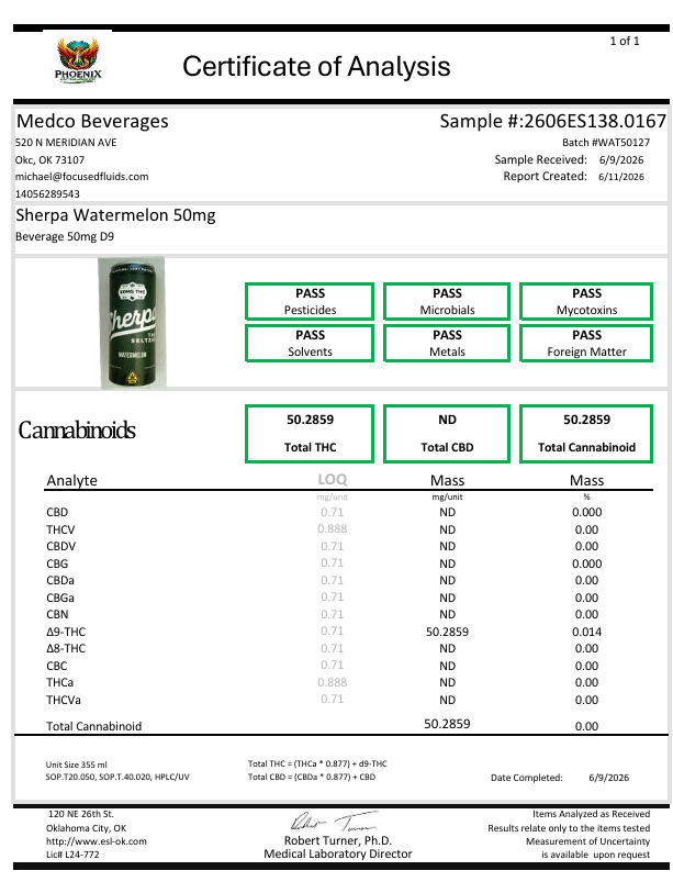 Sherpa 50mg THC Seltzer