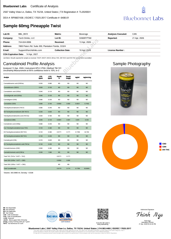 60mg High Potency Seltzers