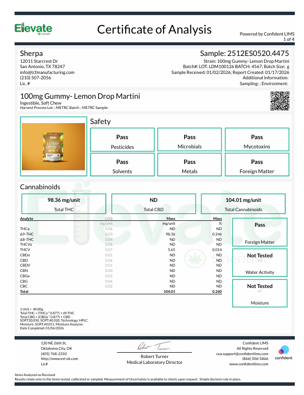 Sherpa Energy Gummies (3ct) (batch#LDM100126)