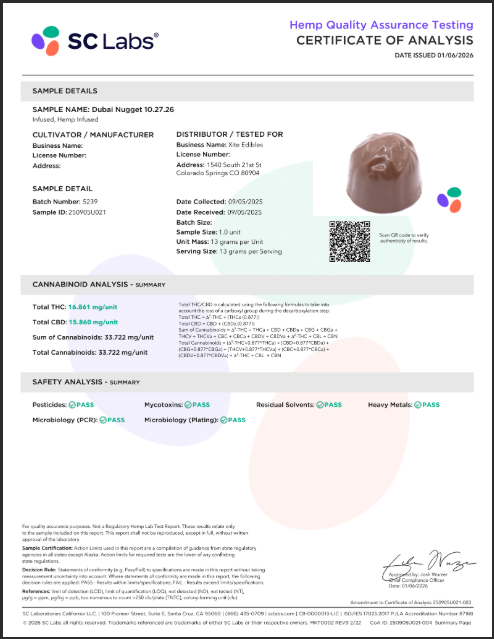 Xite Chocolate Nuggets 30mg