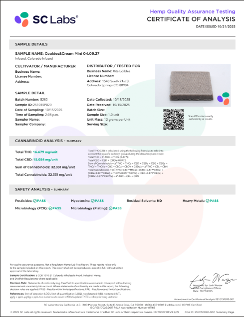 Xite Chocolate Minis 30mg