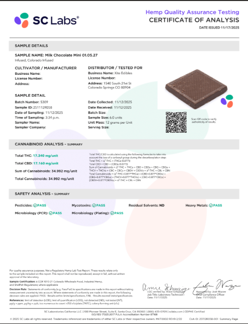 Xite Chocolate Minis 30mg