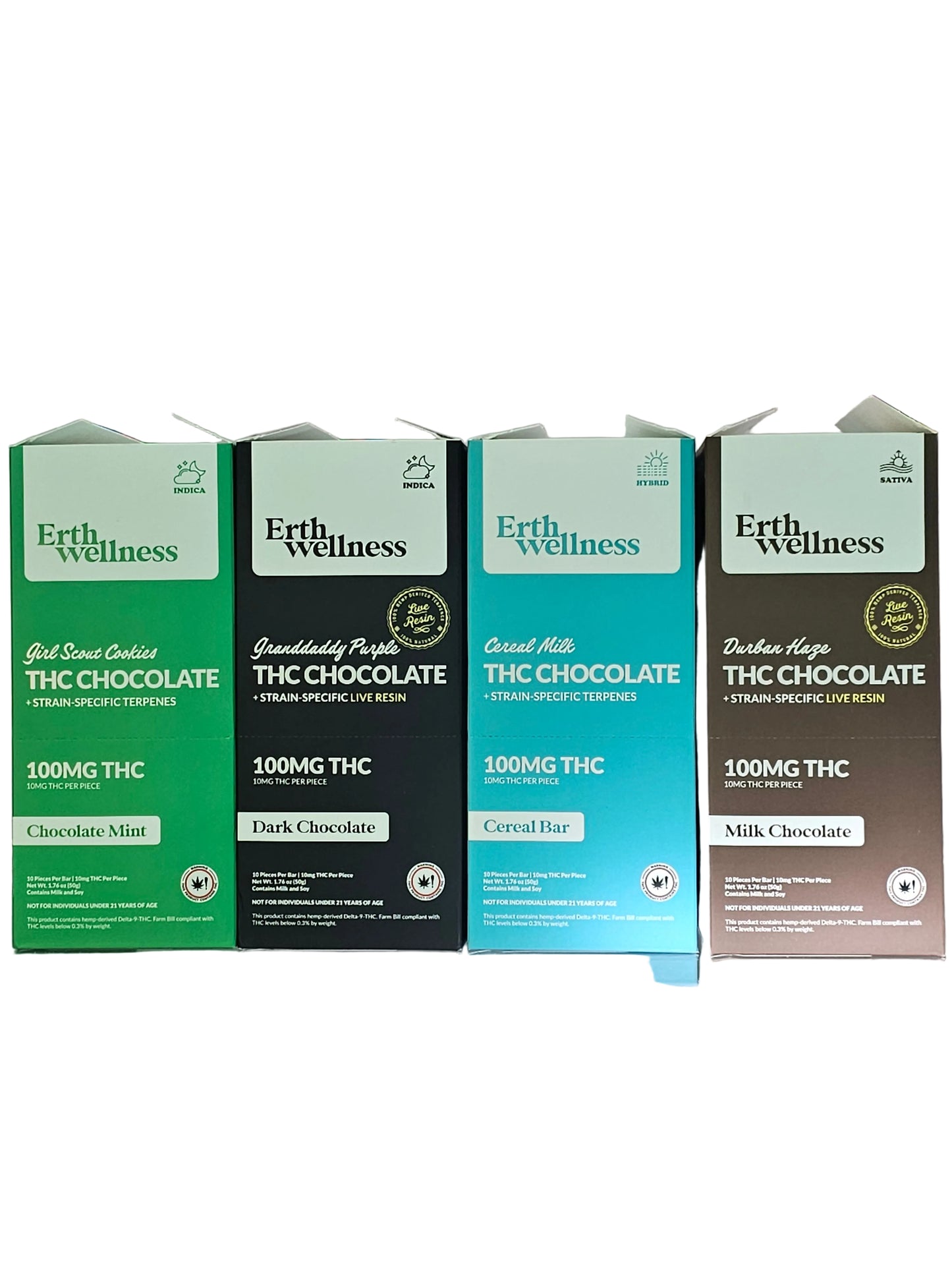 Erth  Wellness 100mg THC Chocolate Bar